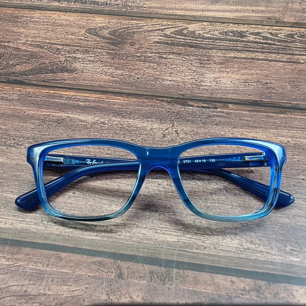 Ray-Ban‎ RB 1536 3731 Blue Gradient Rectangular Eyeglasses Frames 48-16-130
